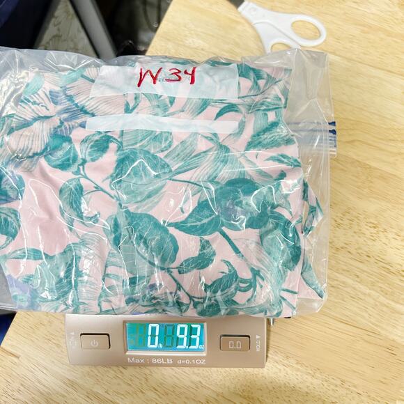 Olivaceous Womens Leaf Print V-Neck Tie Sleeve Pleated Fit & Flare Dress Large - Picture 9 of 10